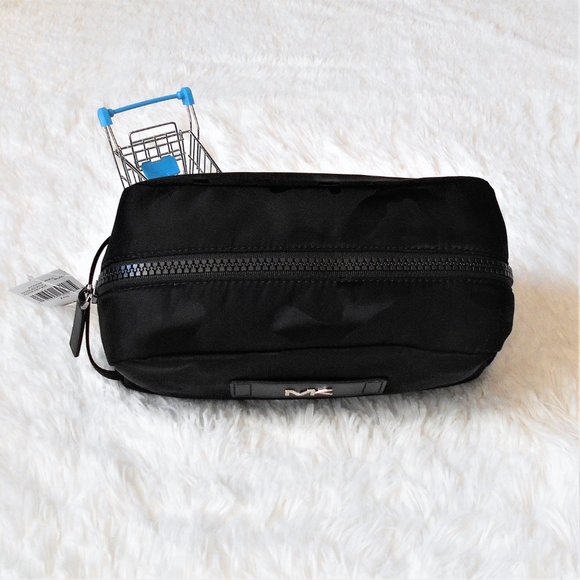 Michael Kors Kent Camo Jacquard Toiletry Kit Black - Picture 7 of 13